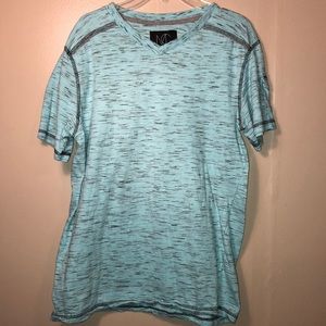 teal shirt